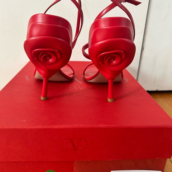 Valentino Garavani Red Rose Sandals! main image 1